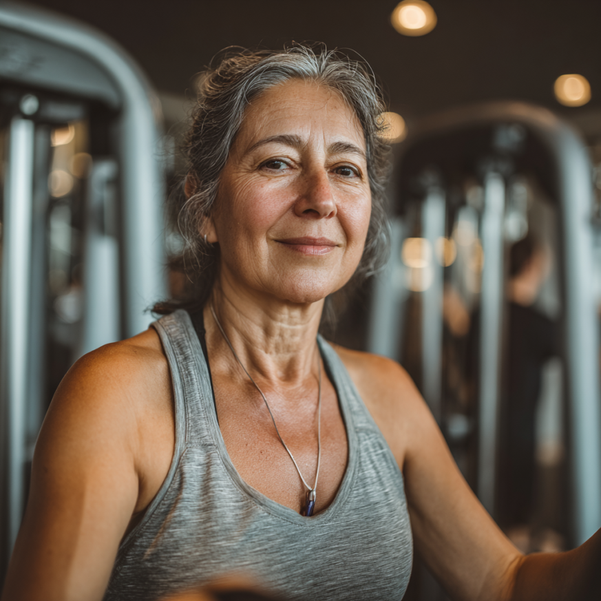 Grupo de adultos mayores disfrutando ejercicios en flenural